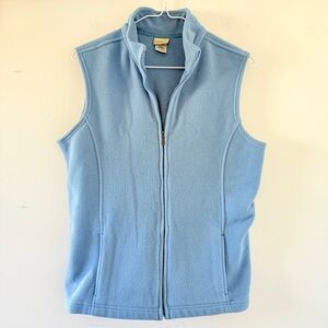 L.L. Bean Light Blue Zip Fleece Vest Classic Outdoor Layer M
